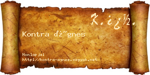 Kontra Ágnes névjegykártya